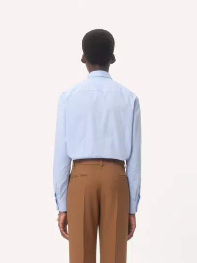 Valentino Garavani Cotton Oxford Shirt With Vlogo Embroidery In Multi