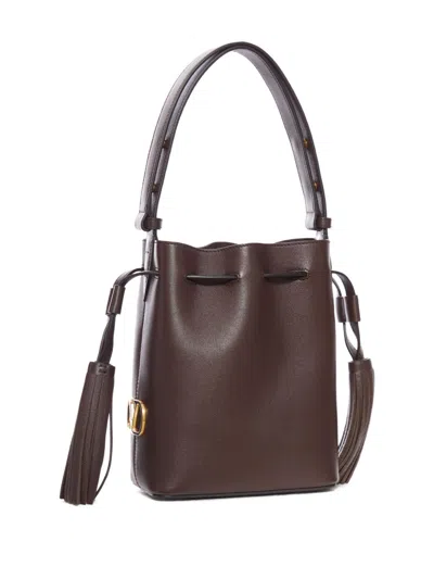Valentino Garavani  Garavani Small So Seau Bucket Bag In Leather Woman Brown Uni In Brown