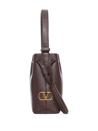 Valentino Garavani  Garavani Small So Seau Bucket Bag In Leather Woman Brown Uni In Brown