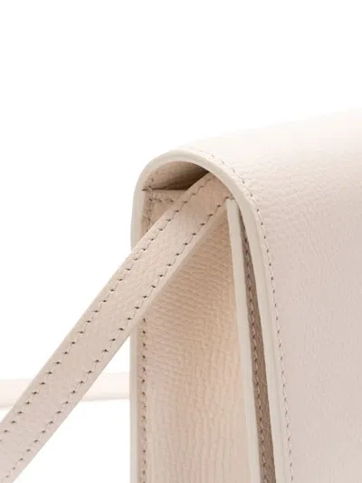 Valentino Garavani Ivory Leather Vlogo Signature Clutch In Pink