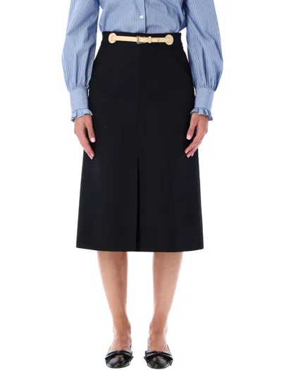Valentino Garavani Midi Skirt In Black