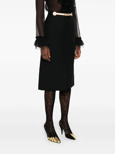 Valentino Garavani Midi Skirt In Black