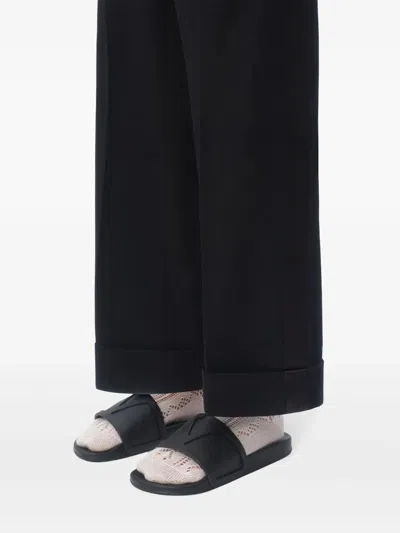 Valentino Garavani Coolside Rubber Slides In Black