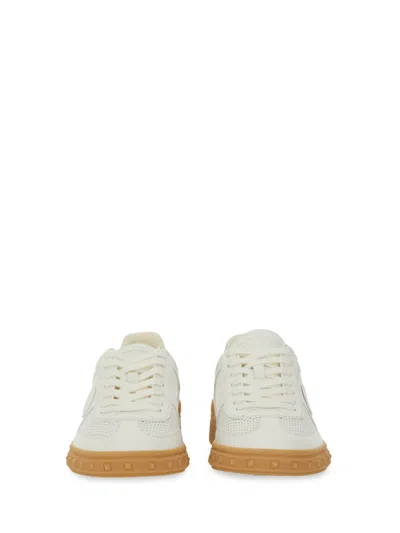 Valentino Garavani Low-top Perforated Sneakers Rubber Sole In White