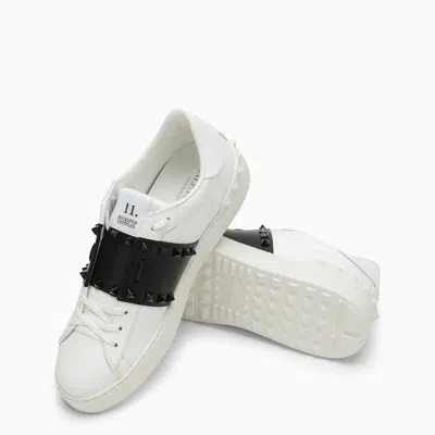 Valentino Garavani Valentino Calfskin Sneakers With Contrasting Bands And Rubber Studs In White