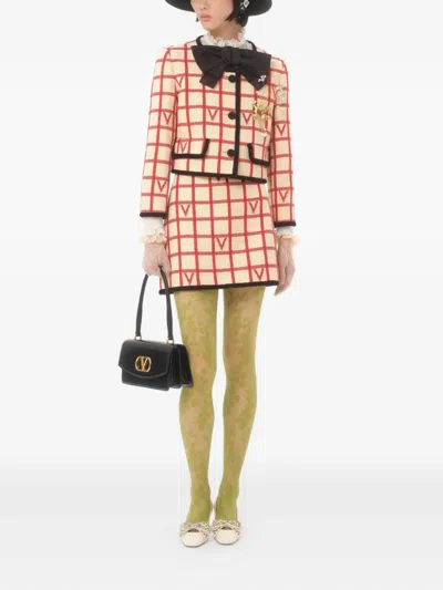 Valentino Grid-patterned Mini Skirt