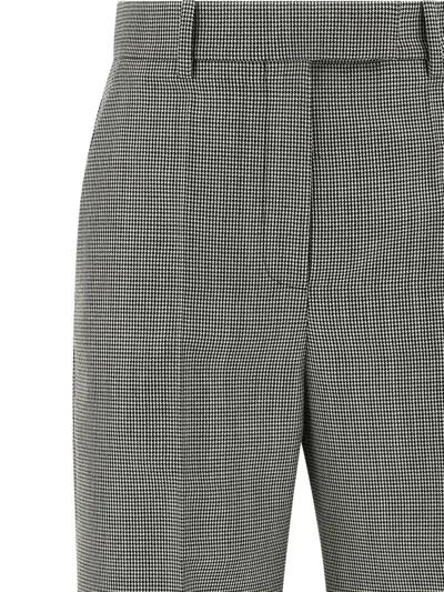 Valentino Houndstooth Stretched Trousers In Gray