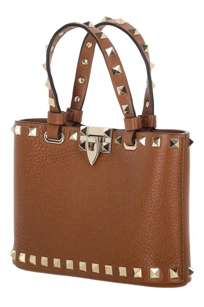 Valentino Mini Bag Rockstud In Brown