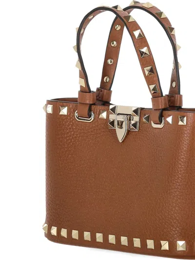 Valentino Mini Bag Rockstud In Brown