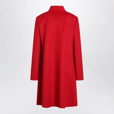 Valentino Wool And Cashmere Coat In Red