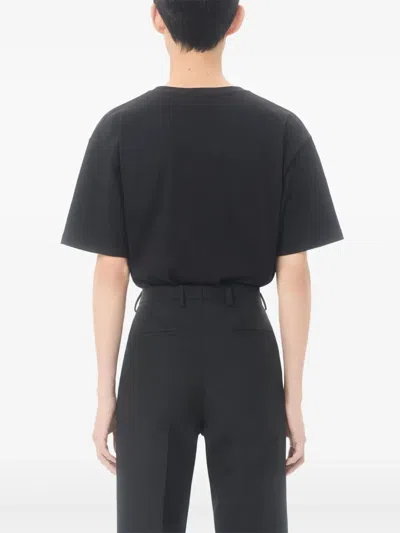 Valentino Crew Neck Short Sleeve T-shirt Design In Black