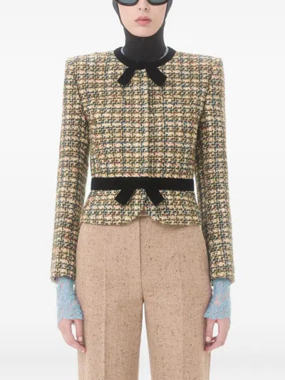 Valentino Wool Tweed Jacket In Multi