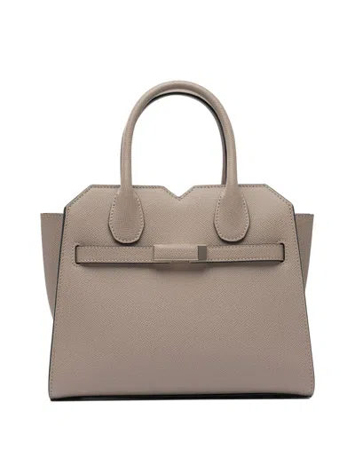 Valextra Grey Calf Leather Handbag
