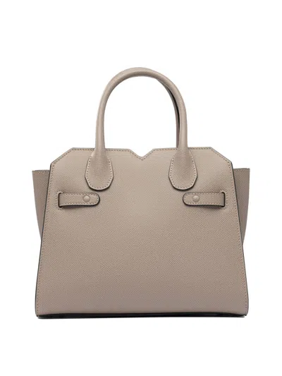 Valextra Grey Calf Leather Handbag