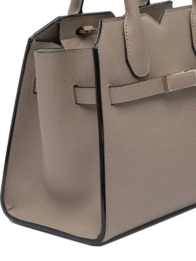 Valextra Grey Calf Leather Handbag