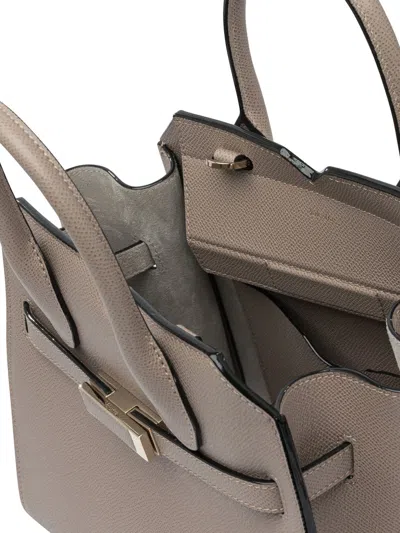 Valextra Grey Calf Leather Handbag