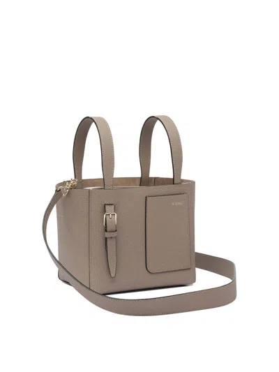 Valextra Grey Calf Leather Handbag