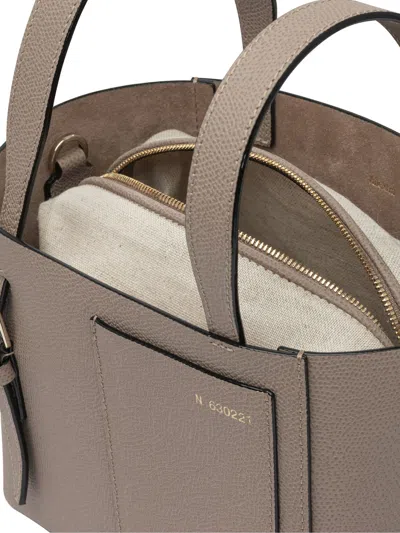 Valextra Grey Calf Leather Handbag