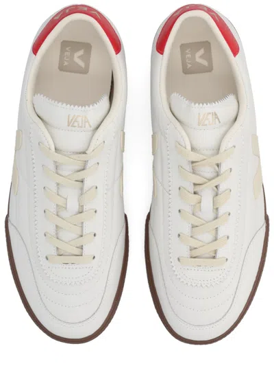 Veja Multicolour Organic Traced Leather In White