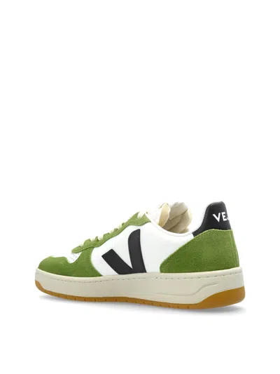 Veja V-10 Prime Leather Sneakers In Multi