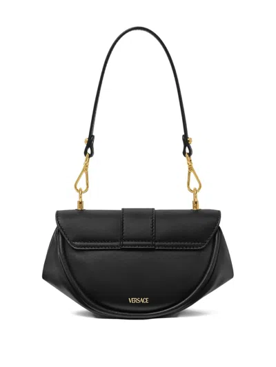 Versace Virtus Small Shoulder Bag In Black