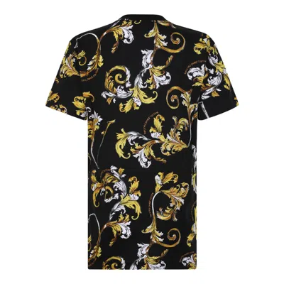 Versace Jeans Couture Black Cotton T-shirt In Black