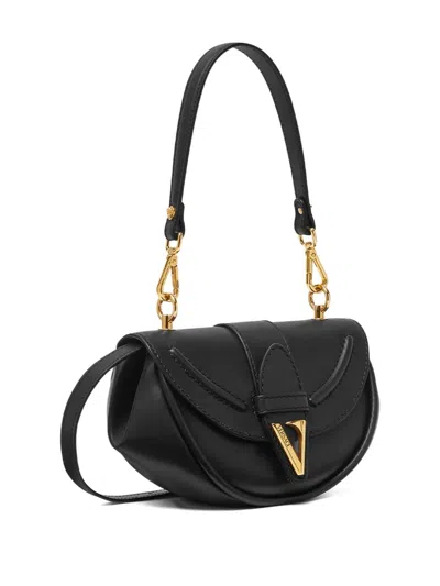 Versace Virtus Small Shoulder Bag In Black