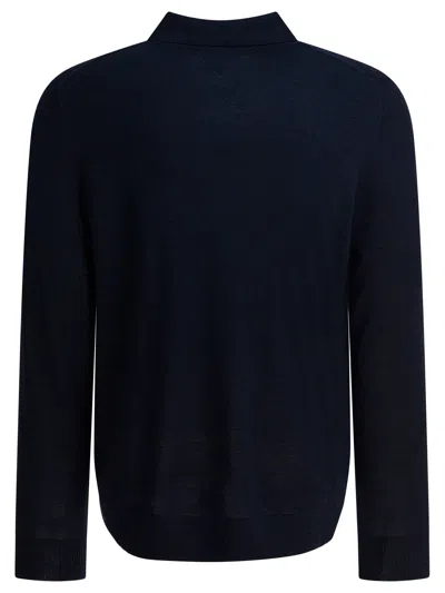 Vince Merino Wool Polo Shirt Polo Shirts Blue In Blue