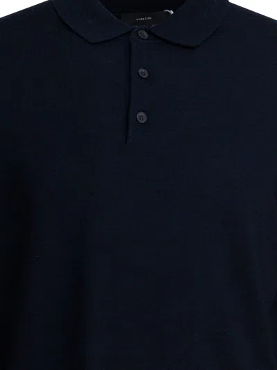Vince Merino Wool Polo Shirt Polo Shirts Blue In Blue