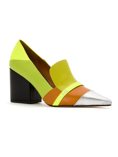 Vinny's Vinnys Brown Moto Boots With Crocodile Print In Multi