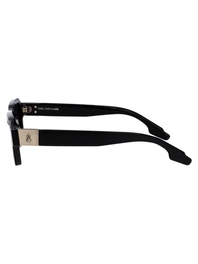 Vision Of Super -bs/grey  Black Grey Acetate Sunglasses In Black