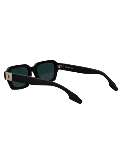 Vision Of Super -mbk/g15 Matte Black Green Acetate Sunglasses In Green
