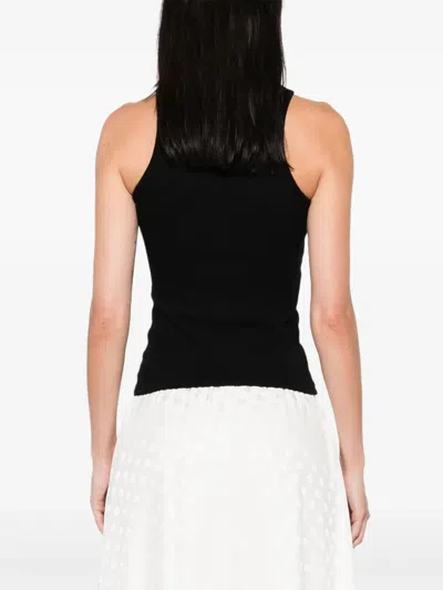 Vivienne Westwood Fitted Black Sleeveless Top With High Neckline