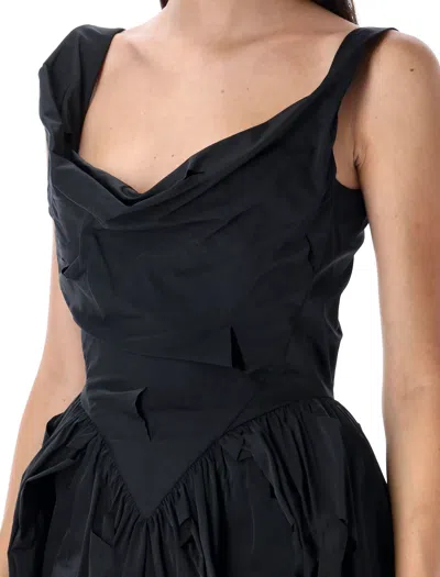 Vivienne Westwood Asymmetrical Midi Dress In Black