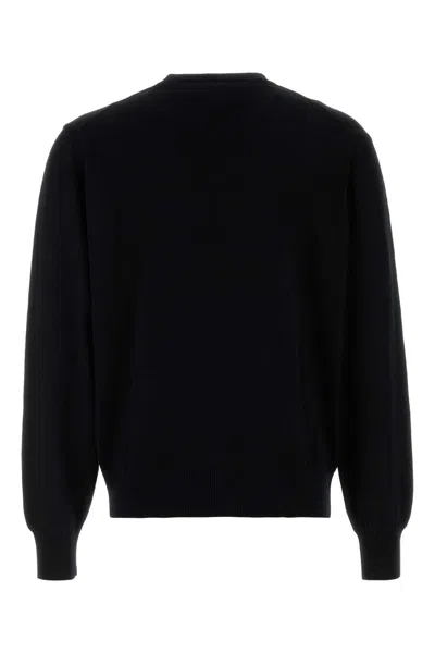 Vivienne Westwood Crewneck Sweater With Embroidered Emblem And Ribbed Details In Black