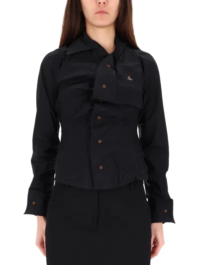 Vivienne Westwood Long Sleeve Collared Top With Cuffed Sleeves