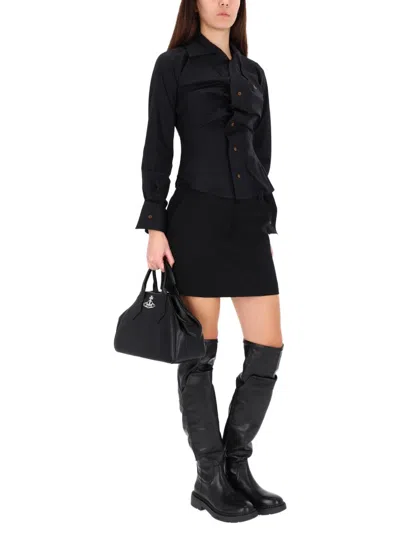 Vivienne Westwood Long Sleeve Collared Top With Cuffed Sleeves