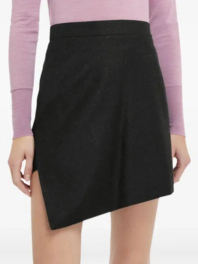 Vivienne Westwood Mini Infinity Skirt Metallic Brushed Wo. Charcoal 46 Women In Gray