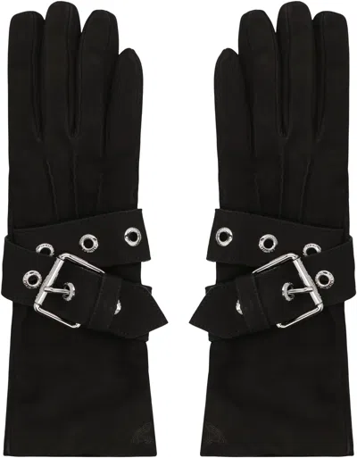 Vivienne Westwood Leather Gloves In Black