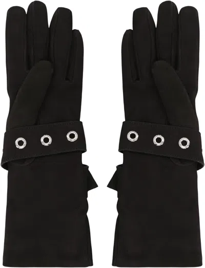 Vivienne Westwood Leather Gloves In Black