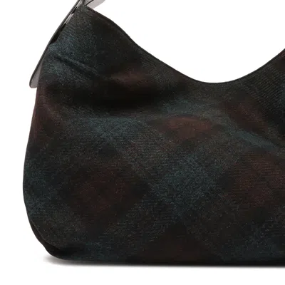 Vivienne Westwood Multicolour Wool Shoulder Bag In Black