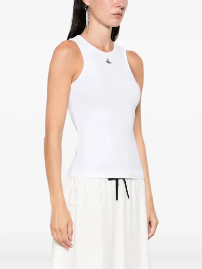 Vivienne Westwood Ribbed Tank Top In White
