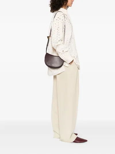 Wandler Adjustable Strap Curved Shape Bag In Purple