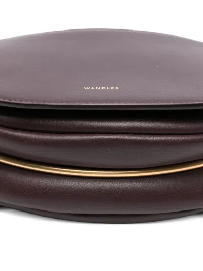 Wandler Adjustable Strap Curved Shape Bag In Purple
