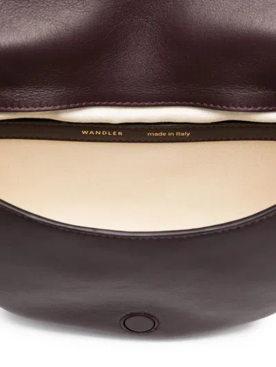 Wandler Adjustable Strap Curved Shape Bag In Purple