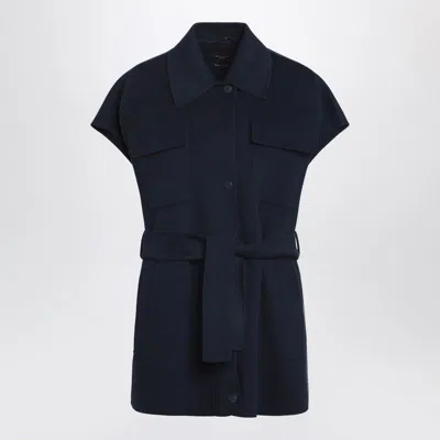 Weekend Max Mara Elegia Sleeveless Jacket Navy