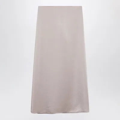 Weekend Max Mara Blush Satin Midi Skirt In Neutral