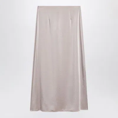 Weekend Max Mara Blush Satin Midi Skirt In Neutral