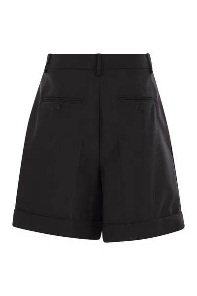 Weekend Max Mara Weekend Maxmara Bussola1234 Wool Canvas Bermuda Shorts