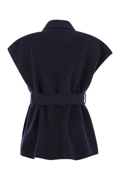 Weekend Max Mara Elegia Sleeveless Jacket Navy In Blue
